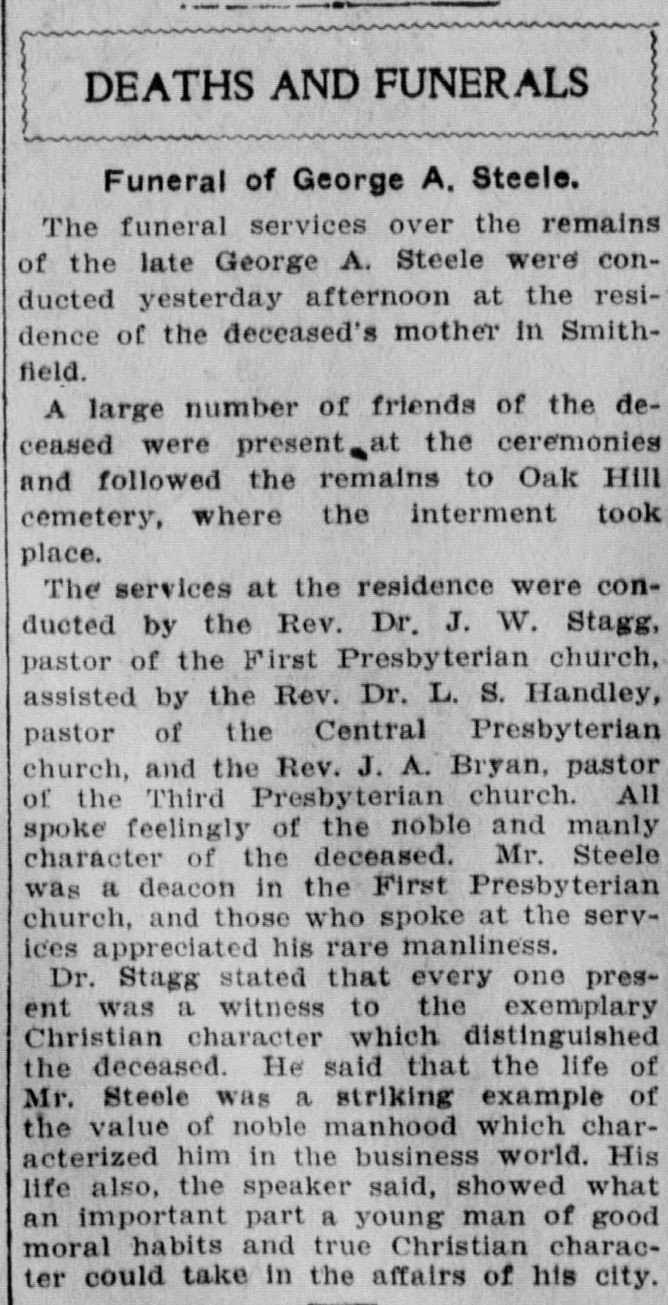 George A. Steele obituary